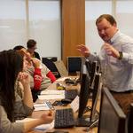 Young thinkers learn business technologies at GVSU event